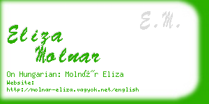 eliza molnar business card